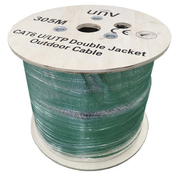 Cable UTP Uniview Cat6 Exterior 305m 100% Cobre Negro Doble Chaqueta - CAB-LC3110B-E-IN